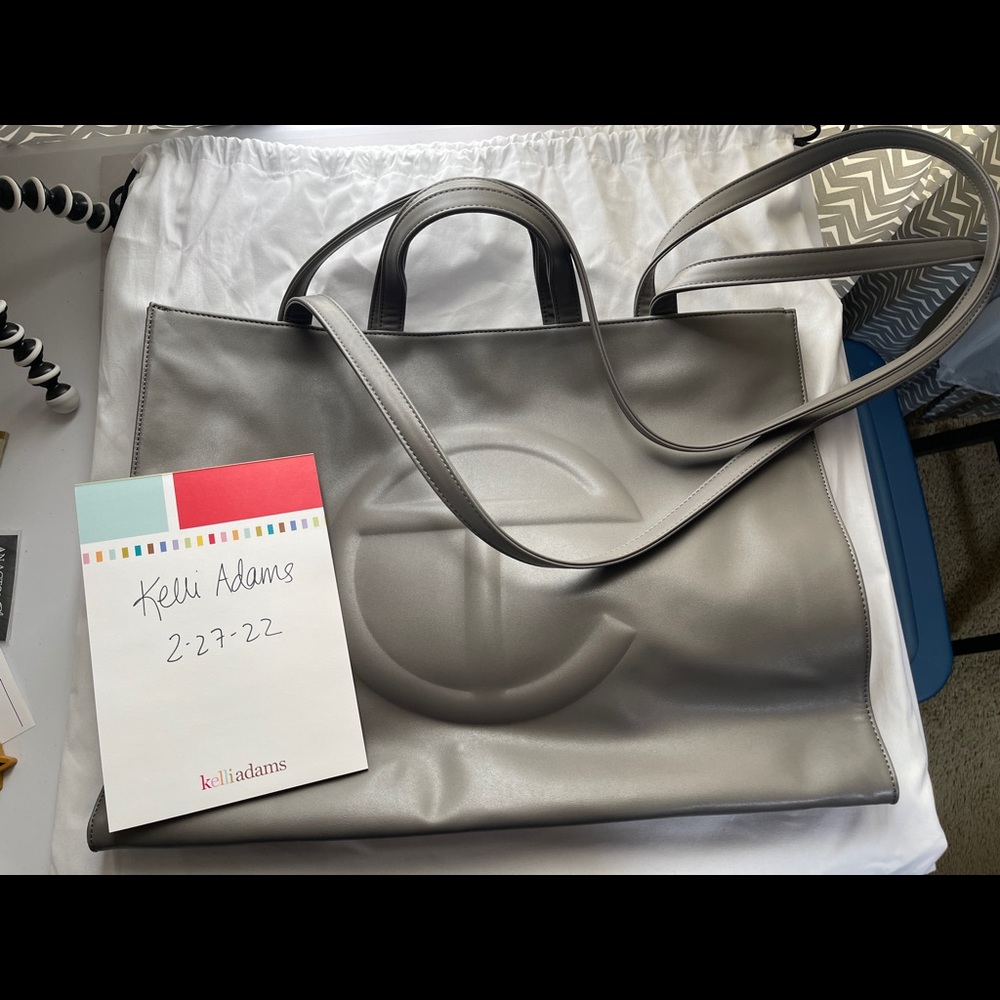 Telfar Large Shopping Bag Grey